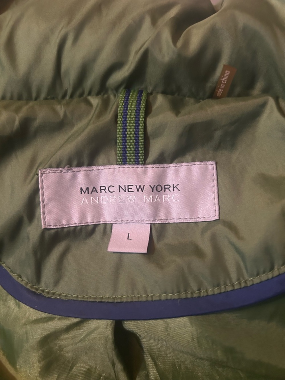 Marc New York Green Puffer Coat with Removable Hood with Coyote Fur Trim - Picture 6 of 10